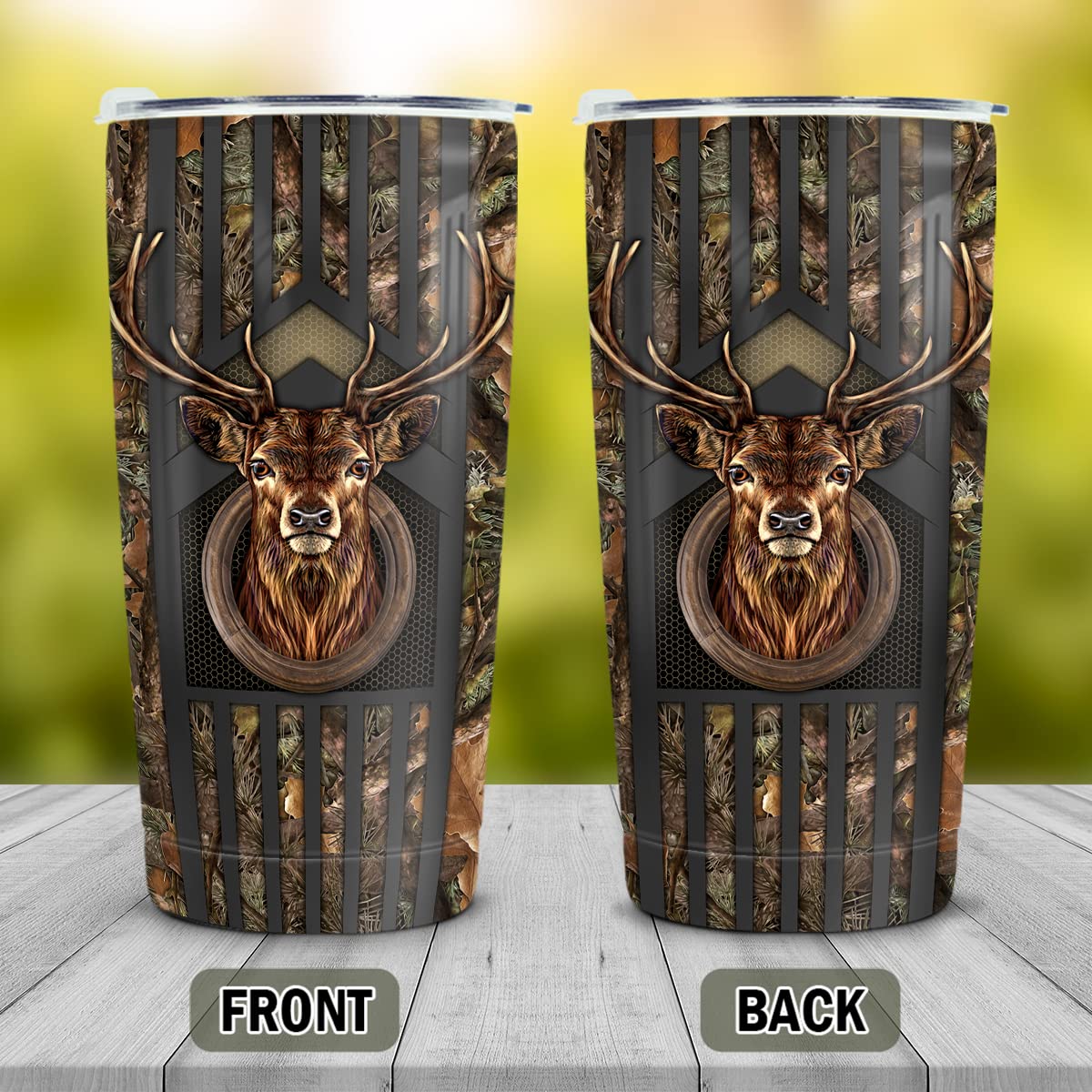 winorax Deer Hunting Tumbler 20oz Hunter Gifts For Men Hunters Double Wall Vacuum Thermos Insulated Tumblers Travel Coffee Mug Cup With Lid Cups Gift For Men Women Dad Papa