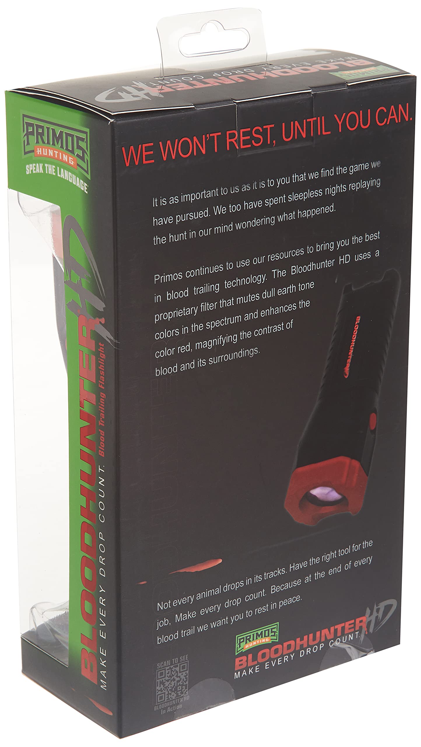 Primos Hunting Bloodhunter HD, Advanced Shadow Free Blood Tracking Light for Night Hunting