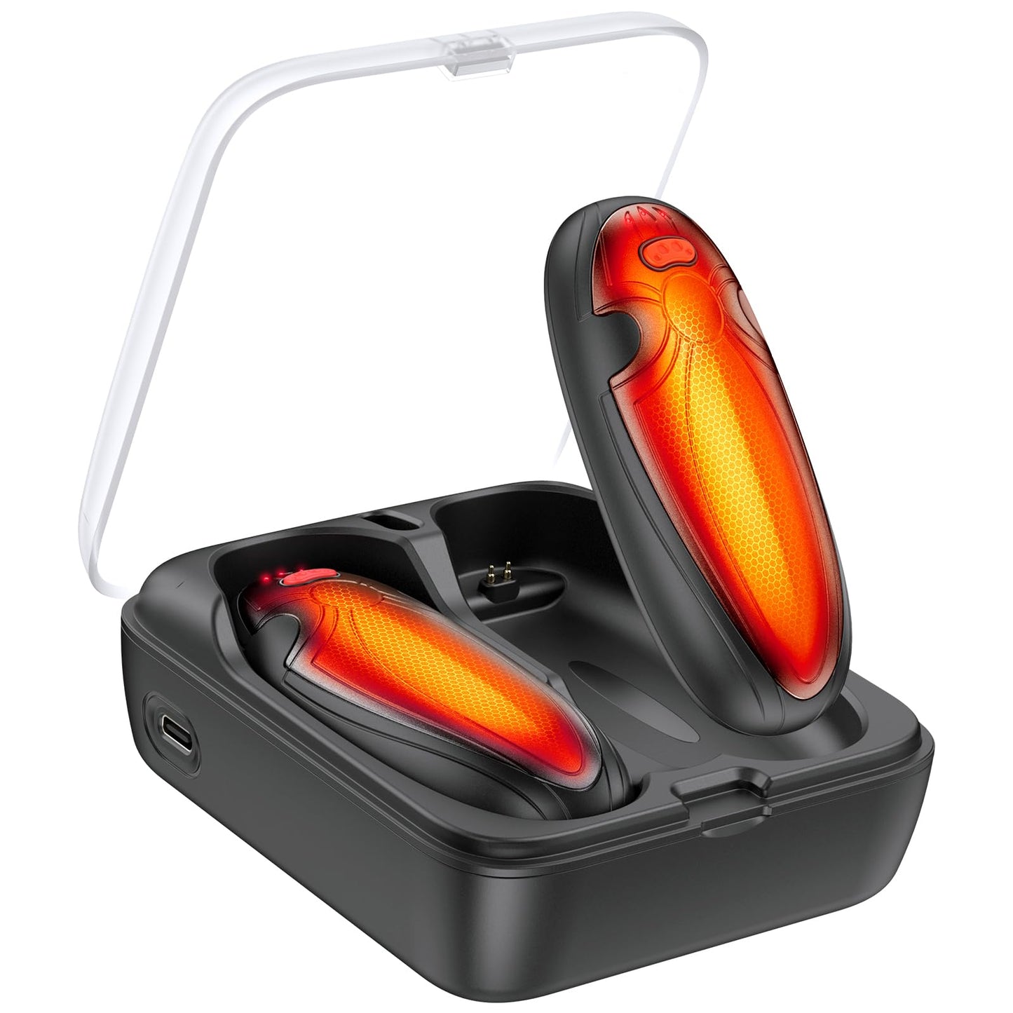 Tenvolti Hand Warmers Rechargerable 2 Pack - 14000mAh Electric AI Handwarmers with Charging Case, Magnetic 2 in 1 Pocket Heater, Stocking Stuffers, Gifts for Women/Christmas/Golf/Camping Accessories