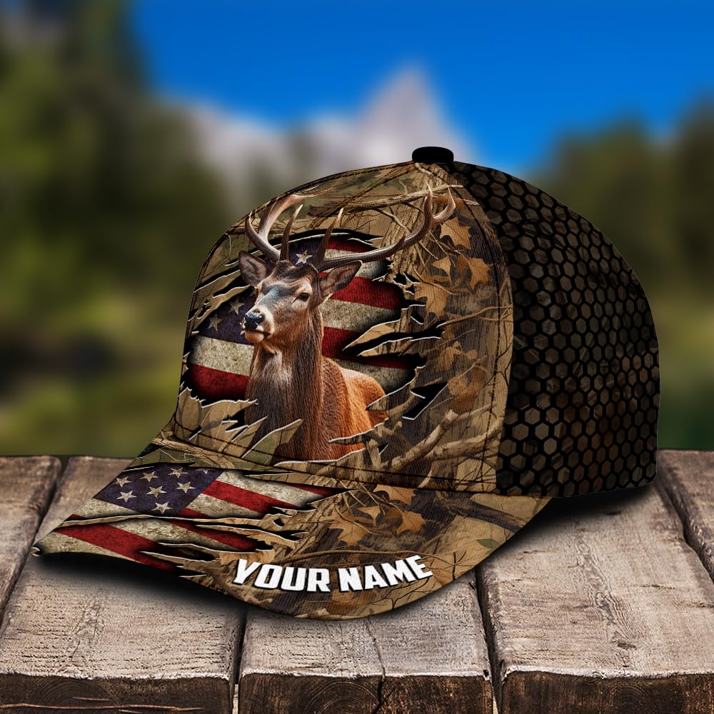 Personalized Camo Cap - 3D Deer Hunting Hat for Men & Women, Gifts for Hunters