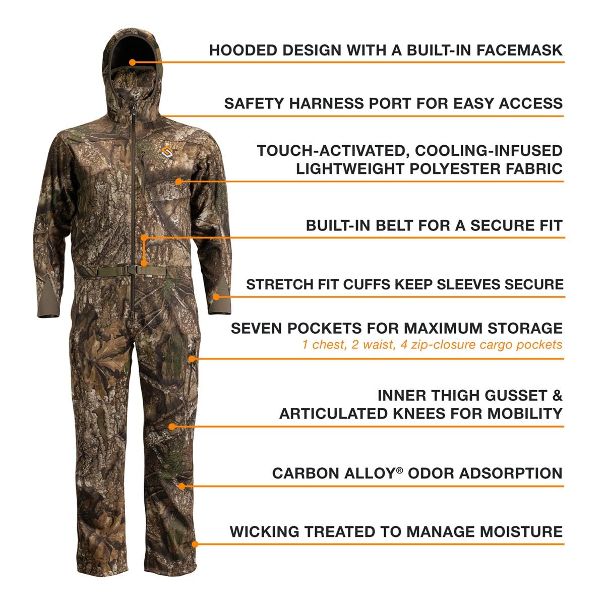 ScentLok Savanna Fuse Lightweight Men’s Camo Coverall (Realtree APX, X-Large)