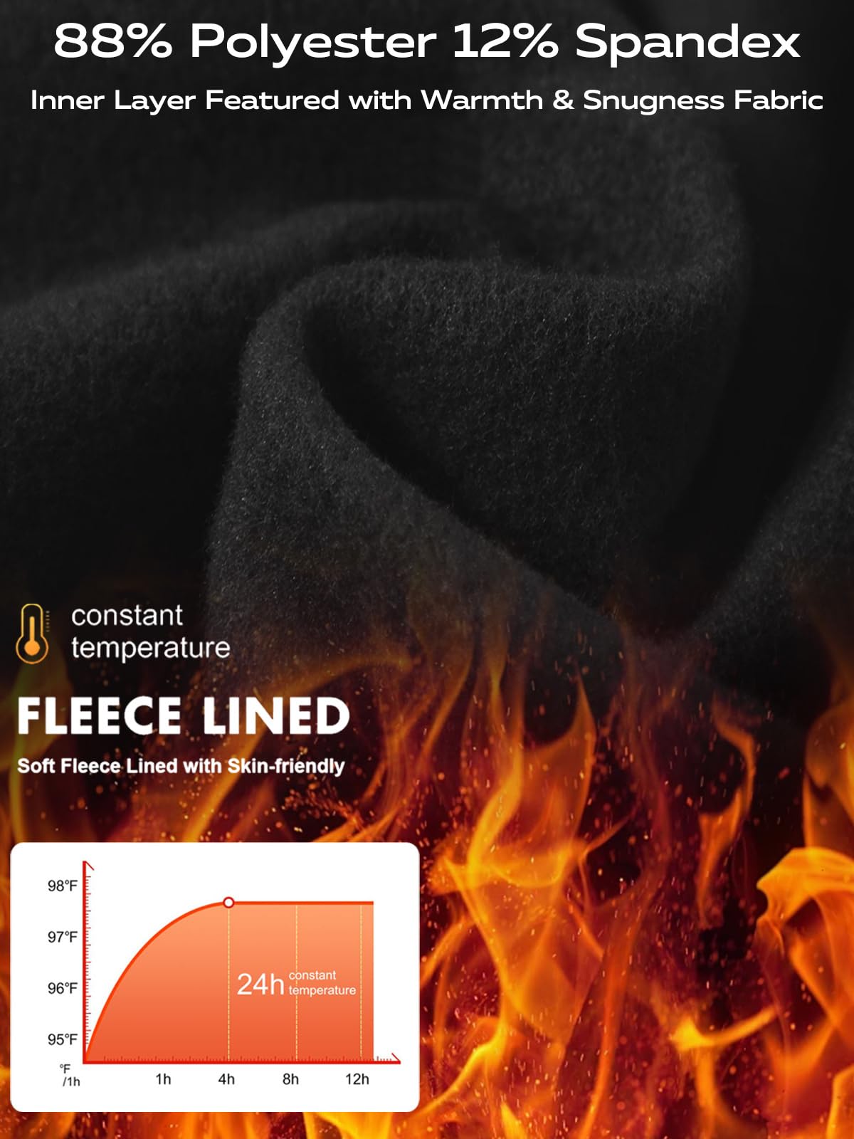 DEVOROPA Youth Boys Compression Thermal Shirts Long Sleeve Undershirt Fleece Baselayer Mock Top Black L