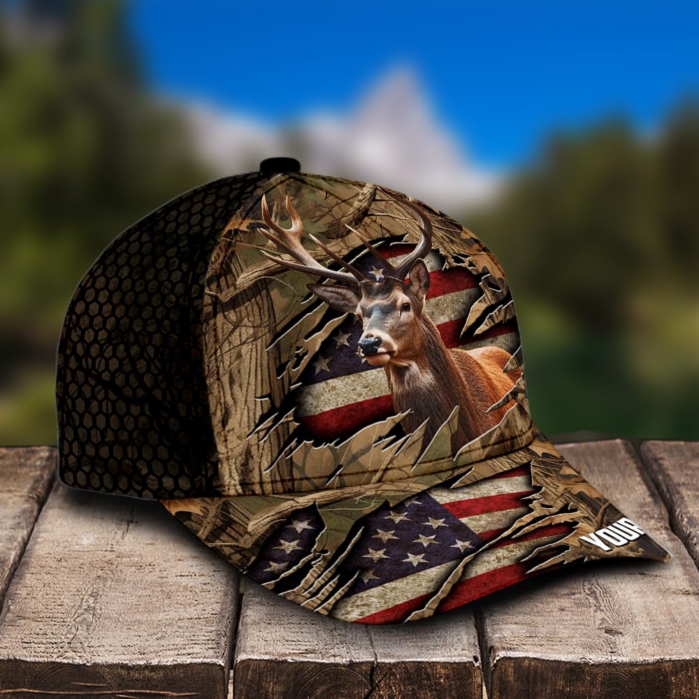 Personalized Camo Cap - 3D Deer Hunting Hat for Men & Women, Gifts for Hunters