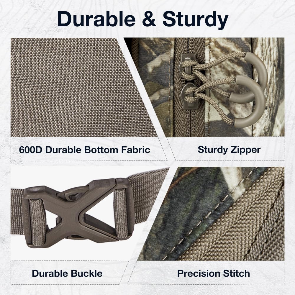 TIDEWE Hunting Backpack with Waterproof Rain Cover, 25L Hunting Pack, Durable Hunting Day Pack for Bow Rifle Gun (Next Camo G2)