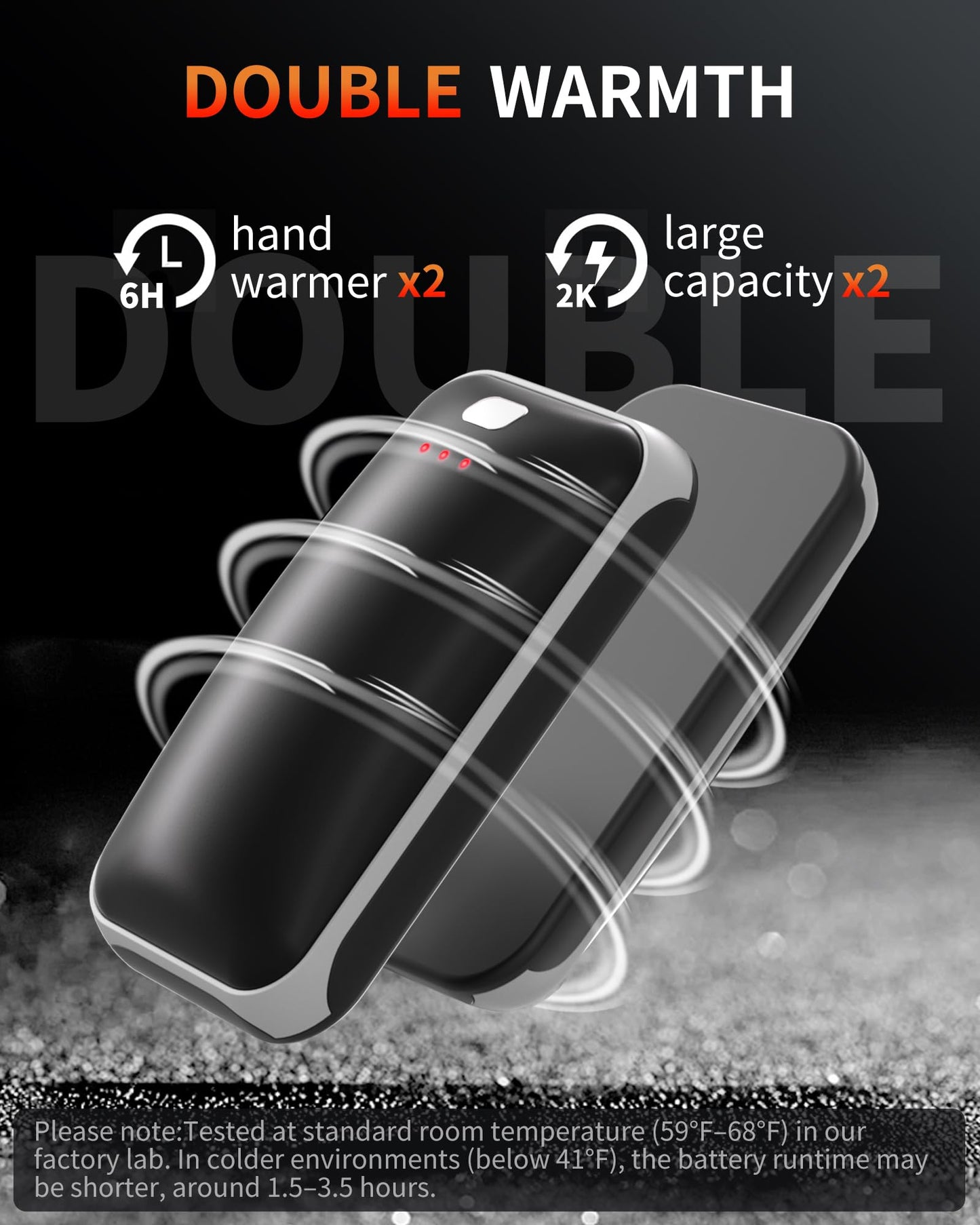 Lerat Hand Warmers Rechargeable, 2 Pack Electric Hand Warmer, Reusable Portable Pocket Heater USB Handwarmers, Gifts for Men, Women, Indoor, Outdoor, Hiking, Skiing, Camping, Hunting Accessories