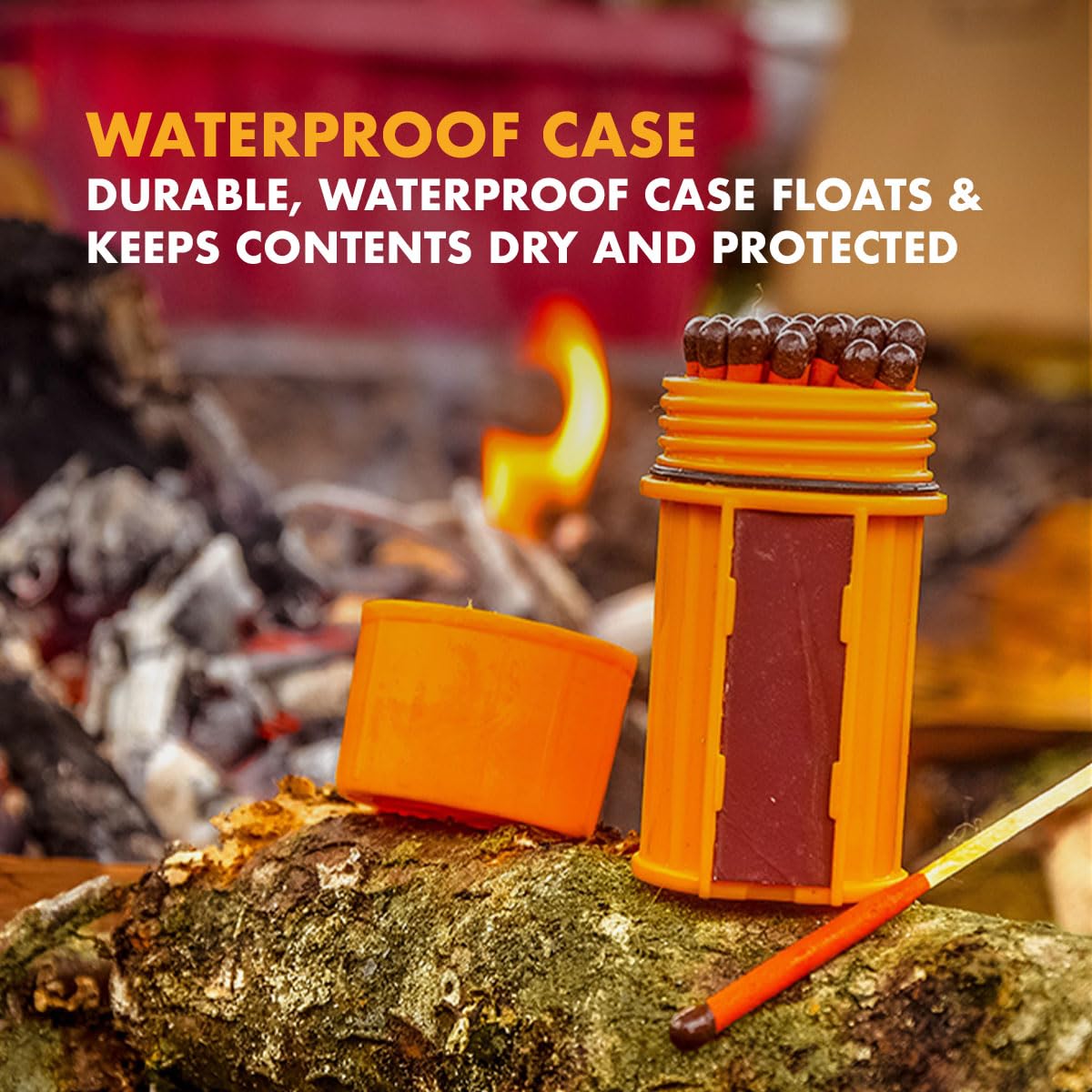 UCO Stormproof, Waterproof & Windproof Match Kit with 4 Packs of Refill Matches