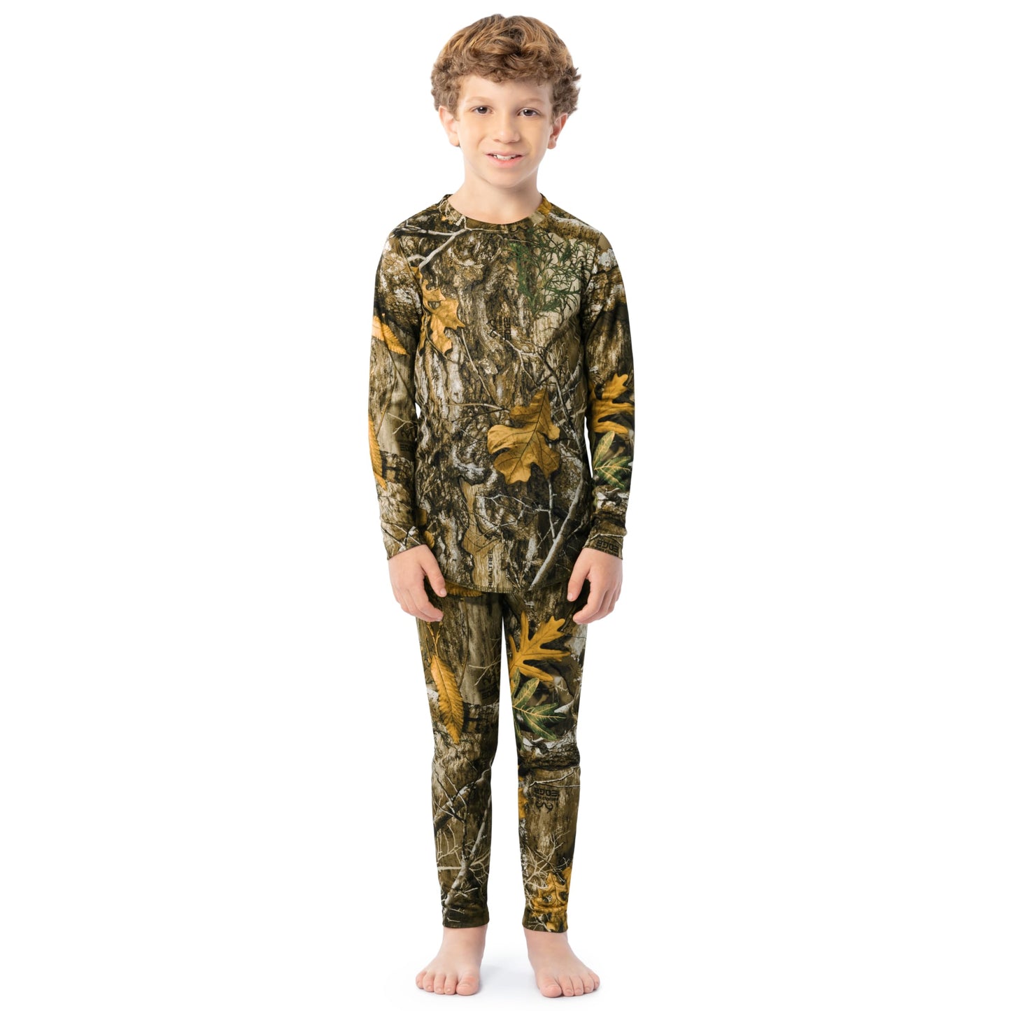 Realtree Boys' Performance Thermal Underwear Long Johns Base Layer Set, Realtree Edge Camo, 4/5