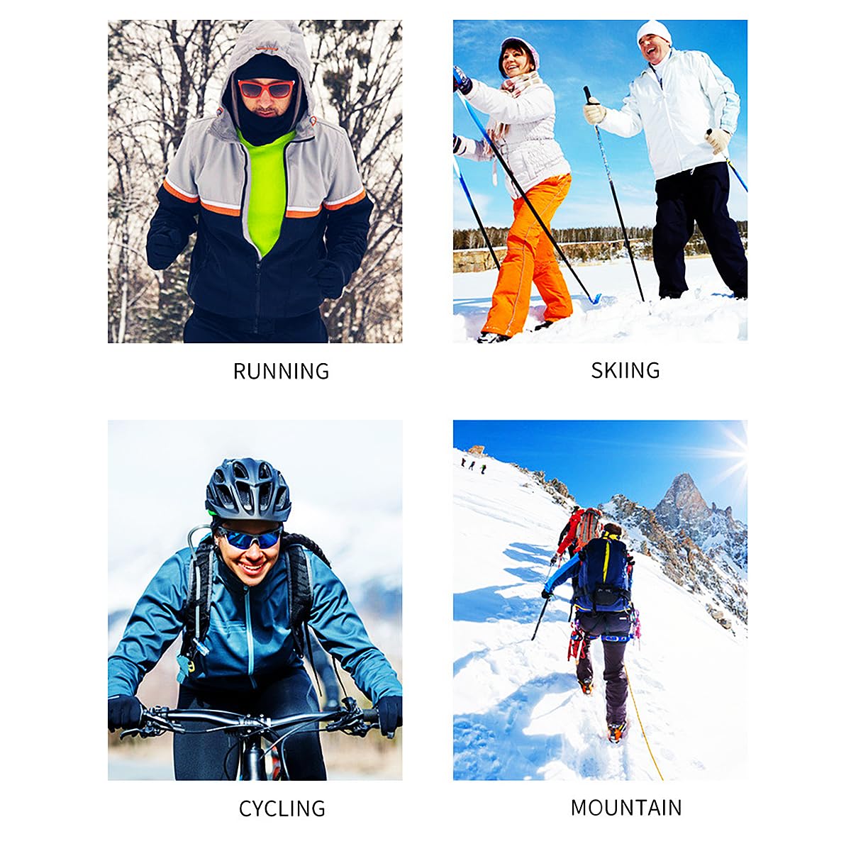 4 Pieces Camo Balaclava Sun Protection Hood Face Cover Ski Mask Full Head Mask for Men and Women for Hunting Fishing