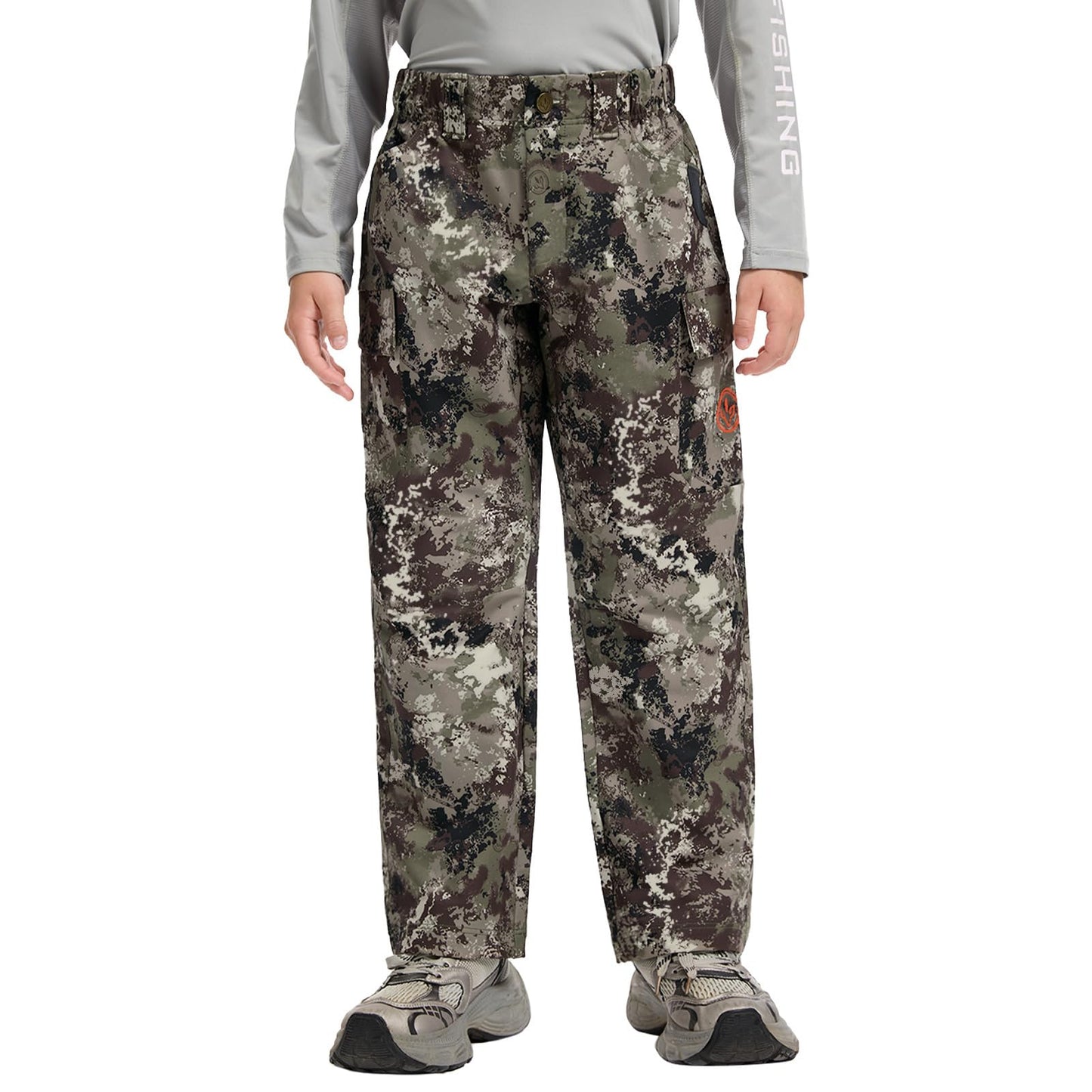 BASSDASH Invis Kid’s Youth Stretch Hunting Pants Water Resistant Breathable Camo Cargo Fishing Pant