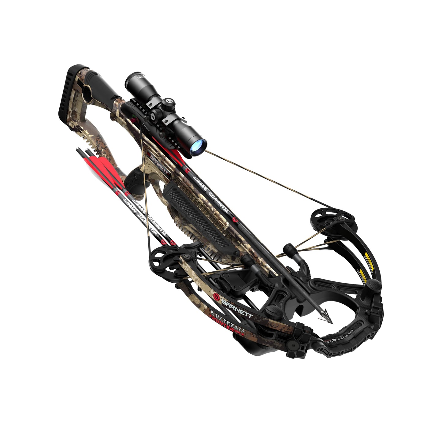 Barnett Whitetail Hunter Crossbow, with 4x32mm Multi-Reticle Scope, 2 Arrows, Lightweight Quiver, STR without Crank Device