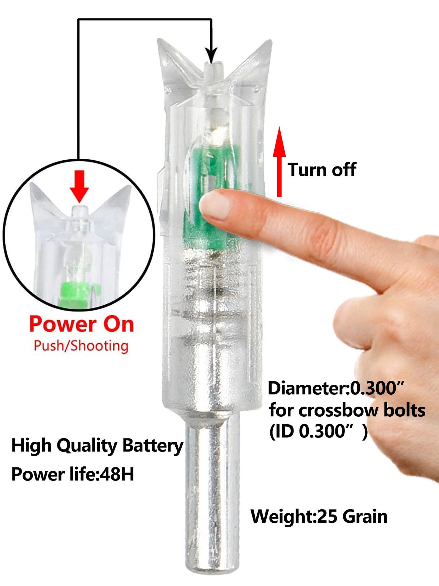 TOPARCHERY Crossbow Bolts 20 Inch with Lighted Nocks, Carbon Crossbow Arrows for Practice Outdoor Hunting (Green)