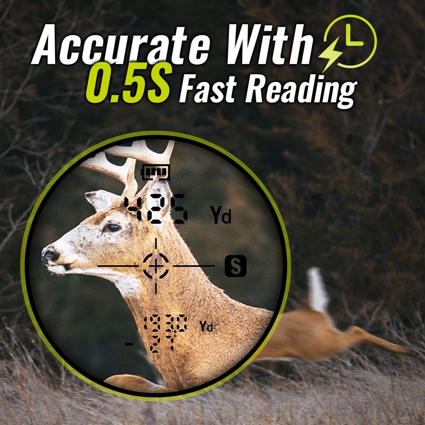 TIDEWE Hunting Rangefinder with Rechargeable Battery, 700Y Camo Laser Range Finder 6X Magnification, Distance/Angle/Speed/Scan Multi Functional Water-Resistant Rangefinder with Case