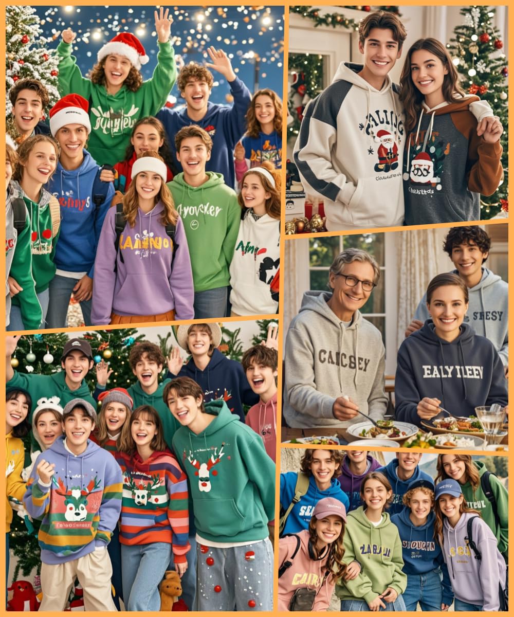 Personalized Hoodies for Men Women Customized Sweatshirts With Your Own Design Text Logo Photo Name Custom Sweater for Gifts Sport Black Hoodie