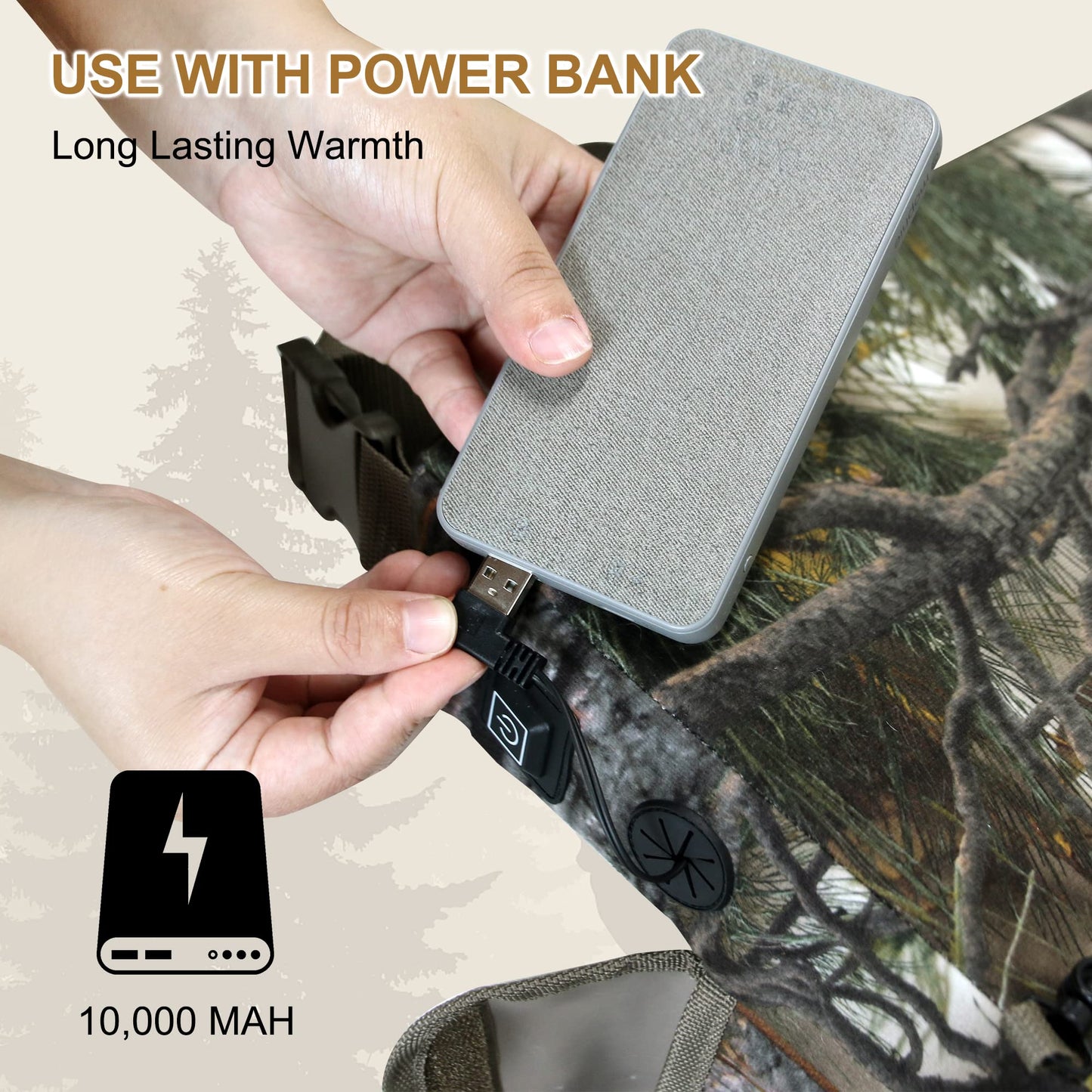 MDSTOP Heated Hunting Seat Cushion, Waterproof Seat Pads for Tree Stand & Ladder Stand, for Hunting, Ice Fishing, Hiking, Camping(Batteries no Including)