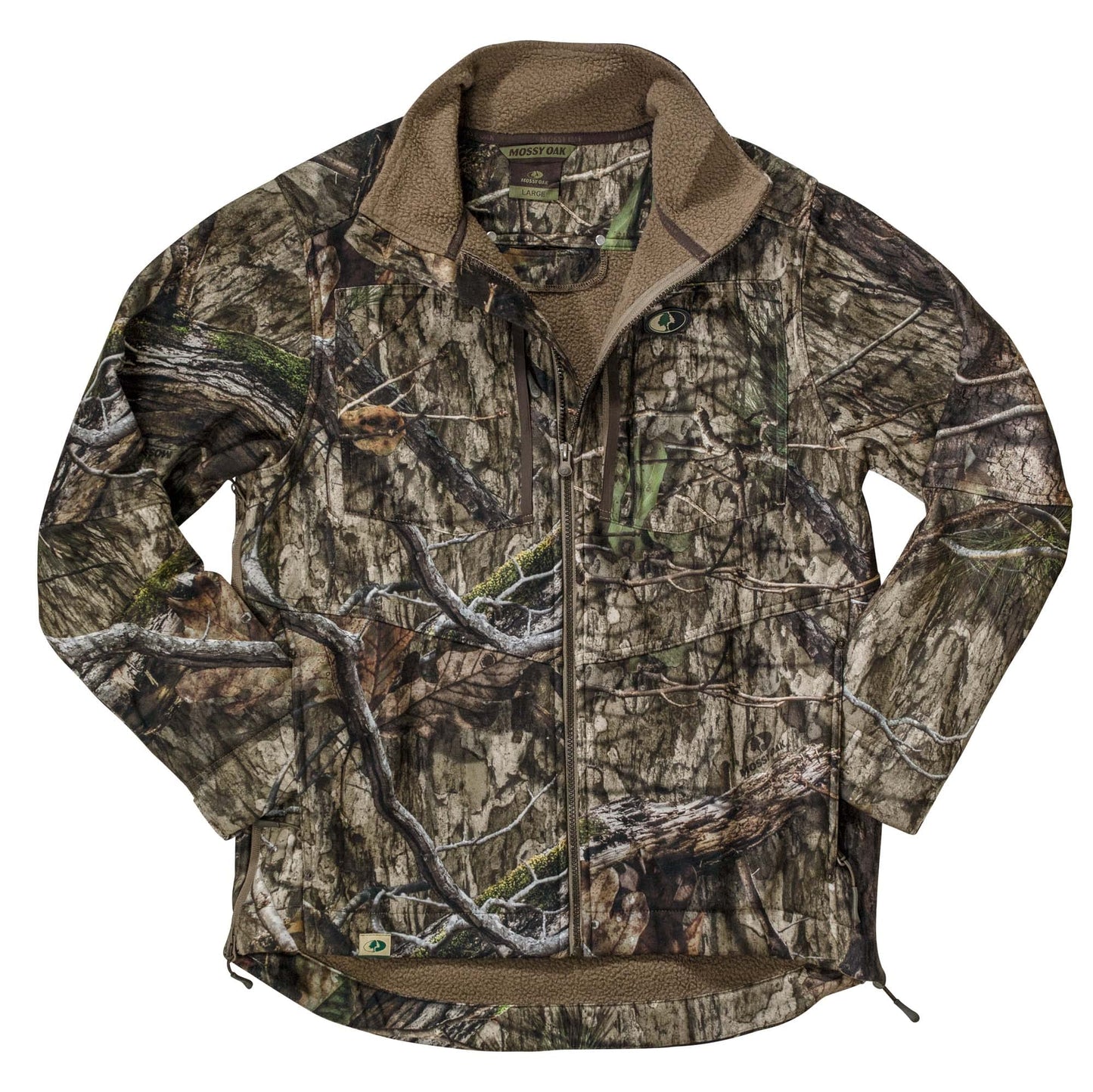 Mossy Oak Sherpa Fleece Lined Camo Hunting Jacket for Men