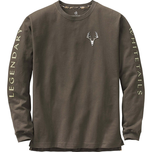 Legendary Whitetails Men's Long Sleeve T-Shirt Graphic Tee Preshrunk 100% Heavyweight Cotton, Swamp, Large