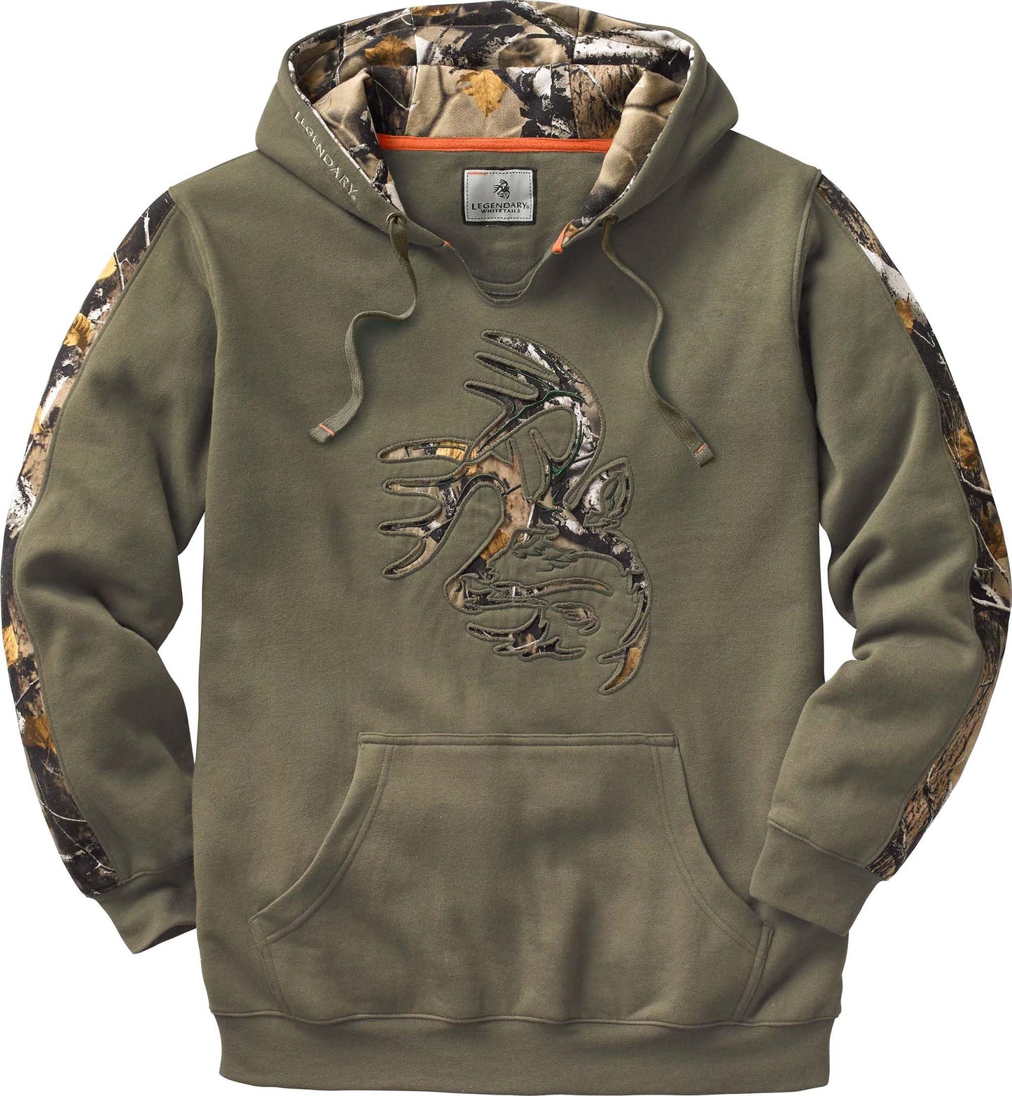 Legendary Whitetails Men's Standard Camo Outfitter Hoodie, Army, XX-Large,Dark Green