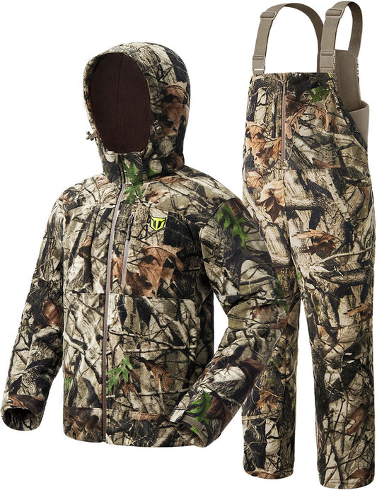 TIDEWE Hunting Clothes for Men, Silent Water Resistant Hunting Jackets and Bibs, Next Camo G2, L