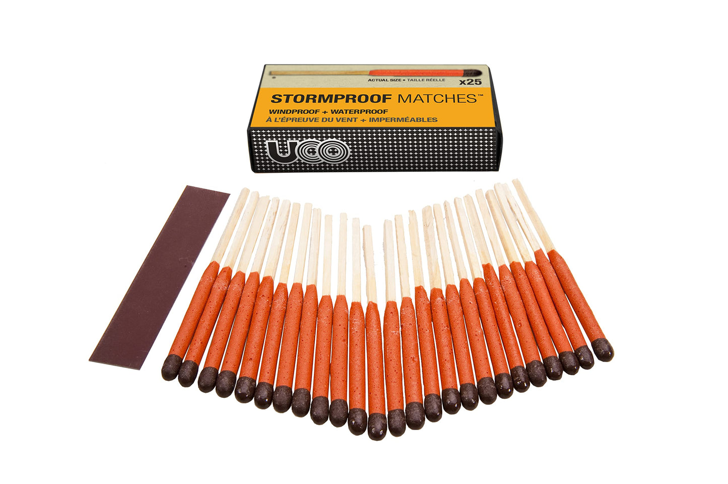 UCO Stormproof, Waterproof & Windproof Match Kit with 4 Packs of Refill Matches