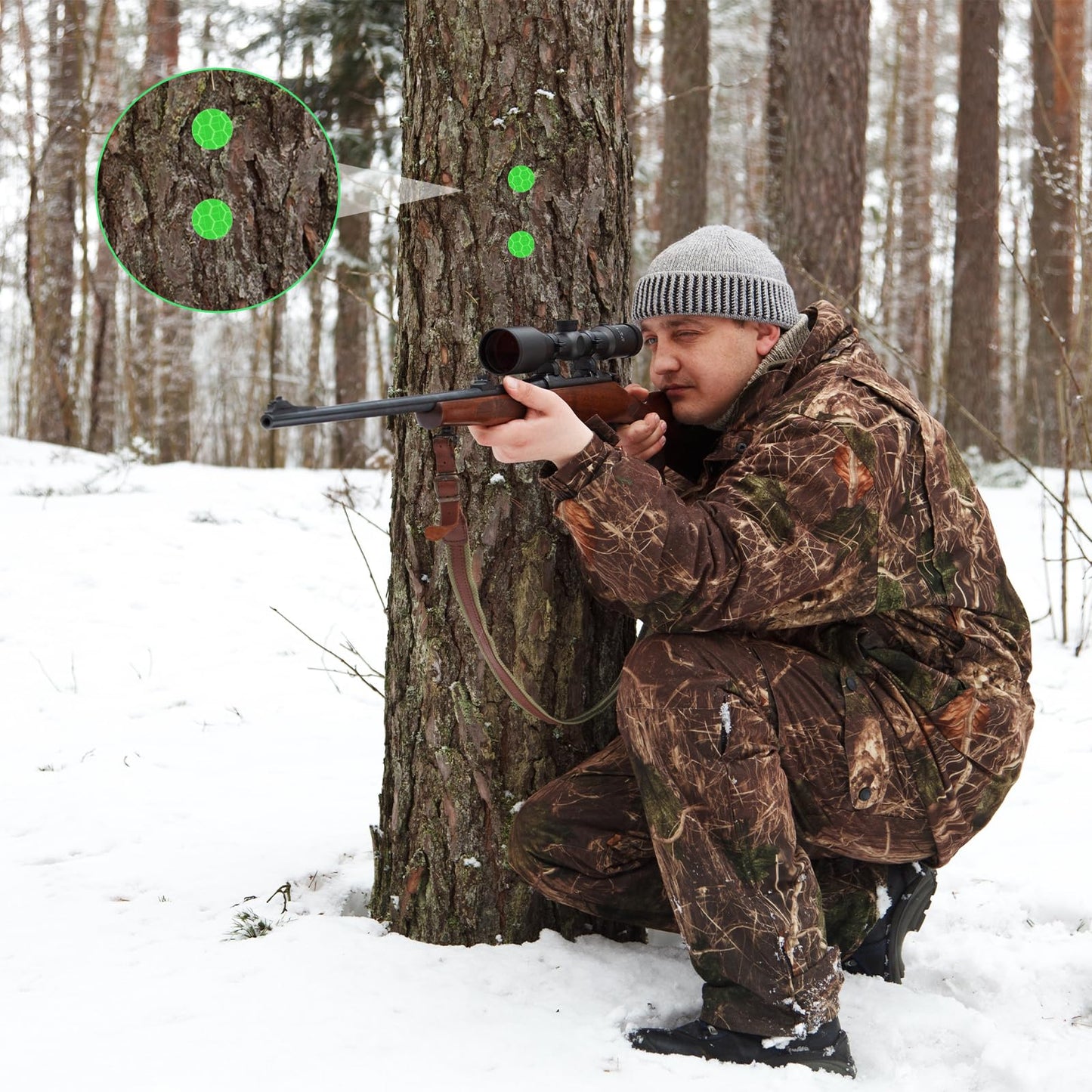 Fullhawl 100 Reflective Tacks Trail Marking Tacks Glow Reflective Mark Trail Markers Thumb Nails for Hunting Hiking Camping Tree Stand (Green)