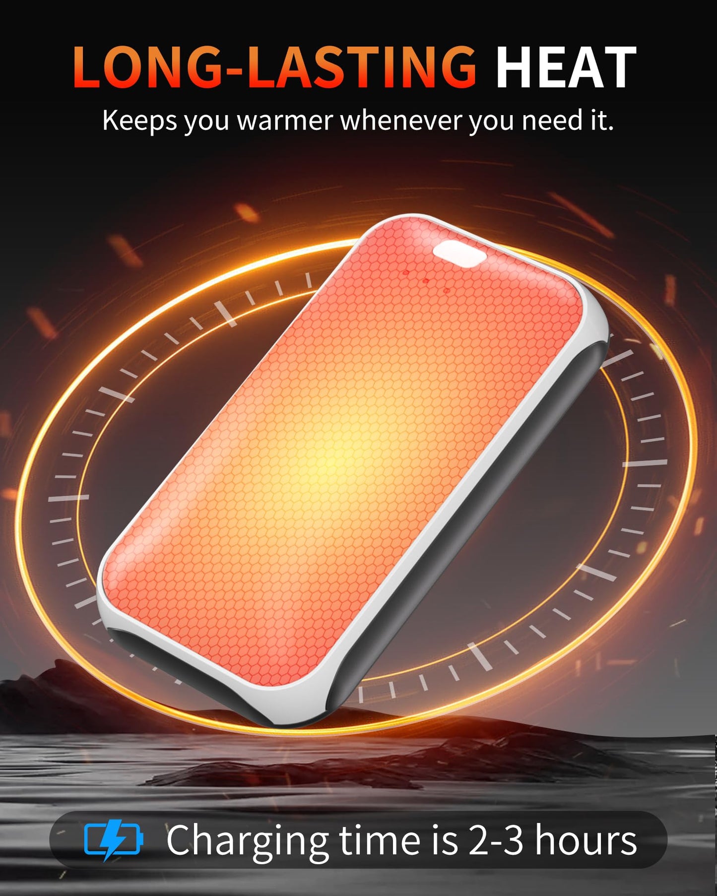 Lerat Hand Warmers Rechargeable, 2 Pack Electric Hand Warmer, Reusable Portable Pocket Heater USB Handwarmers, Gifts for Men, Women, Indoor, Outdoor, Hiking, Skiing, Camping, Hunting Accessories