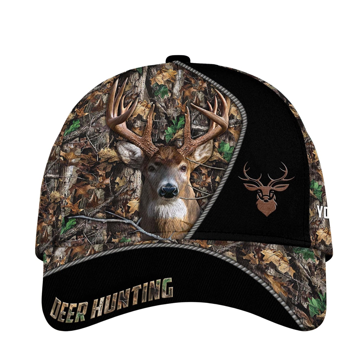Deer Hunting Baseball Cap Adjustable with Steel Buckle, Gift for Dad Hat One Size Fit All, Unique Design Outdoor Hat Unisex