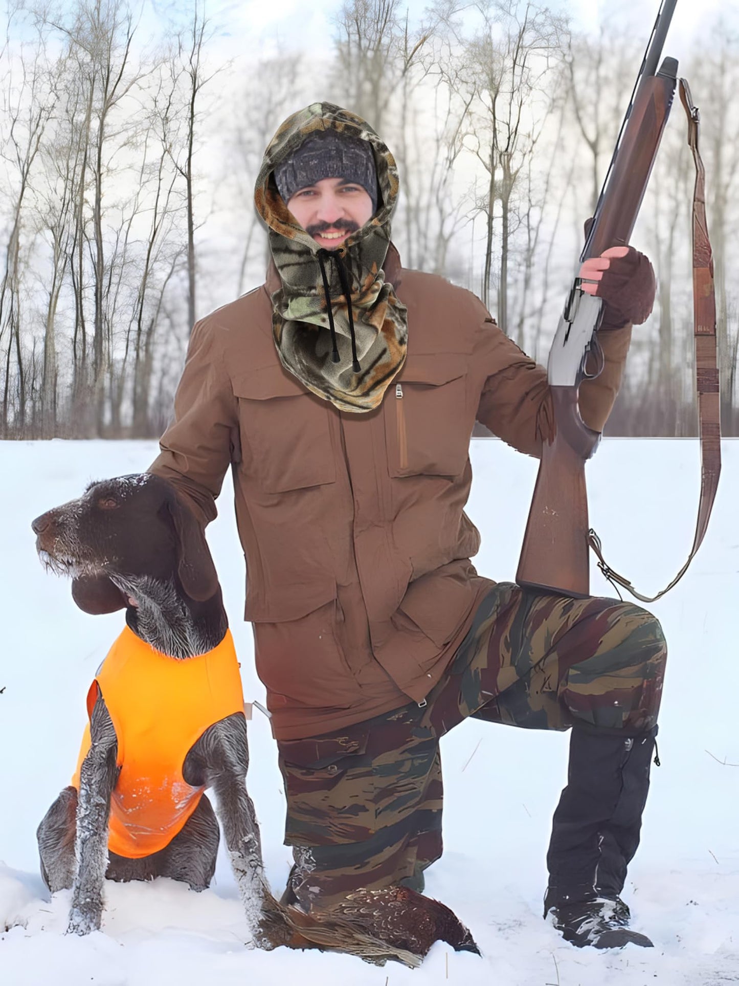 Hunting Face Mask for Cold Weather Winter Hunting Windproof Face Cover Camouflage Balaclava Huntings Face Mask for Winter Huntings and Other Outdoor Sports