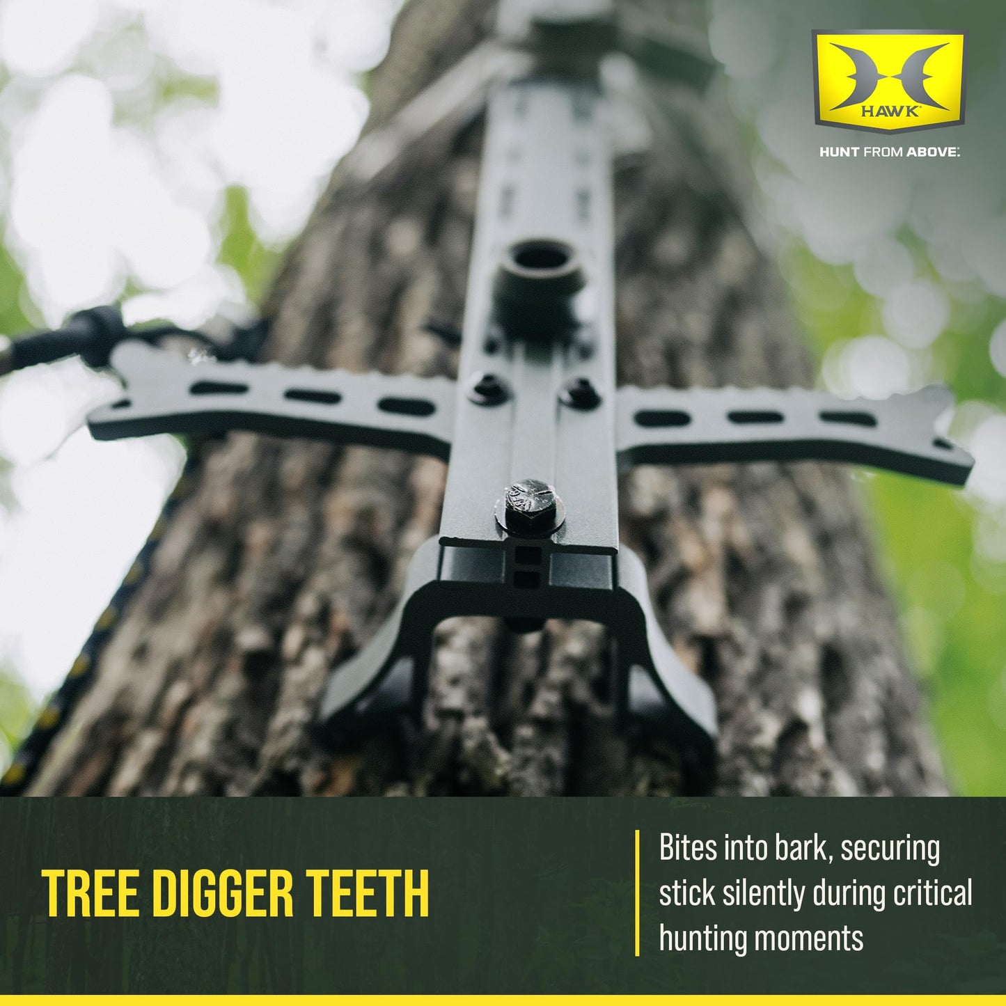 Hawk 4-Pack Lightweight Non-Slip Aluminum Climbing Sticks, Tree Stand Hunting Gear, 20" - Portable Safety Accessories and Equipment for Mobile Deer Hunters, Climbers, and Shooters