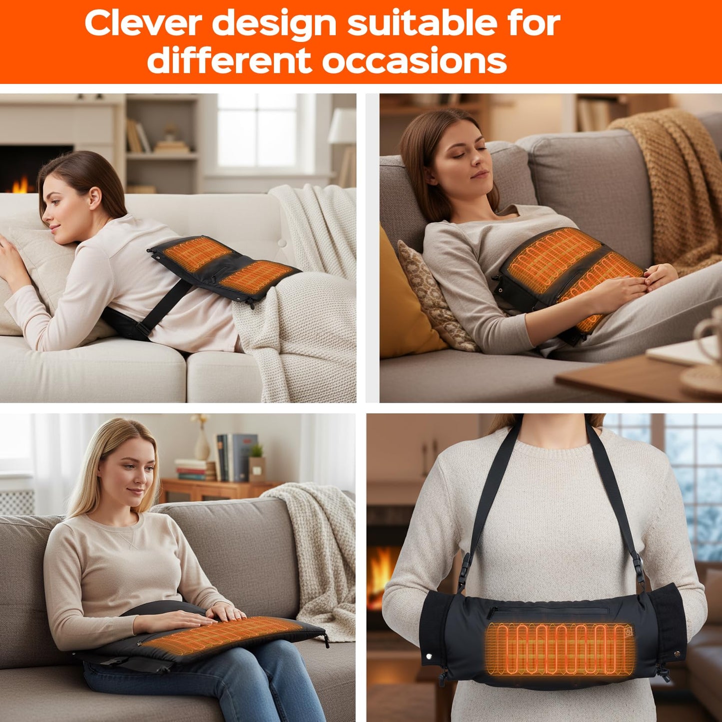 Rechargeable Heated Hand Warmer Pouch with 10000mAh Power Bank, 3 Heat Settings Electric Hand Muff for Outdoor Activities