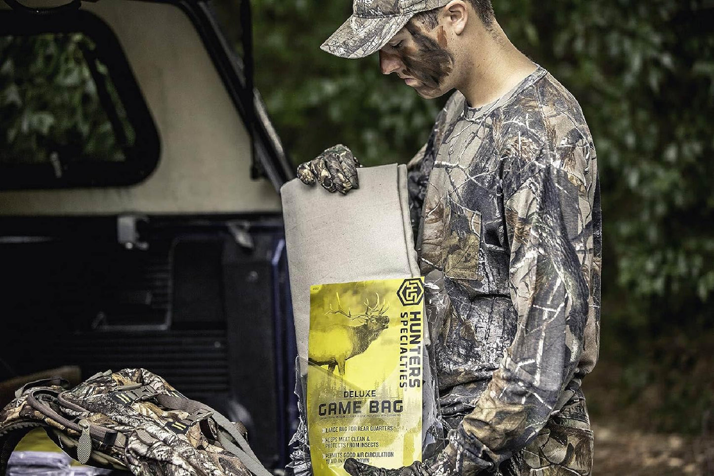 Hunters Specialties Game Bag | Deluxe Size Reusable Washable Heavy-Duty Canvas Field Dressing Game Bags, 40" X 48"