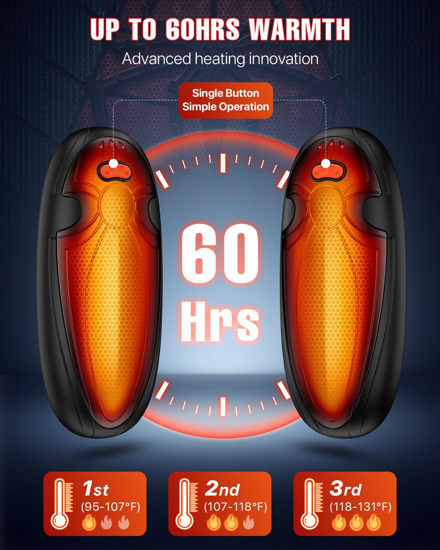 Tenvolti Hand Warmers Rechargerable 2 Pack - 14000mAh Electric AI Handwarmers with Charging Case, Magnetic 2 in 1 Pocket Heater, Stocking Stuffers, Gifts for Women/Christmas/Golf/Camping Accessories