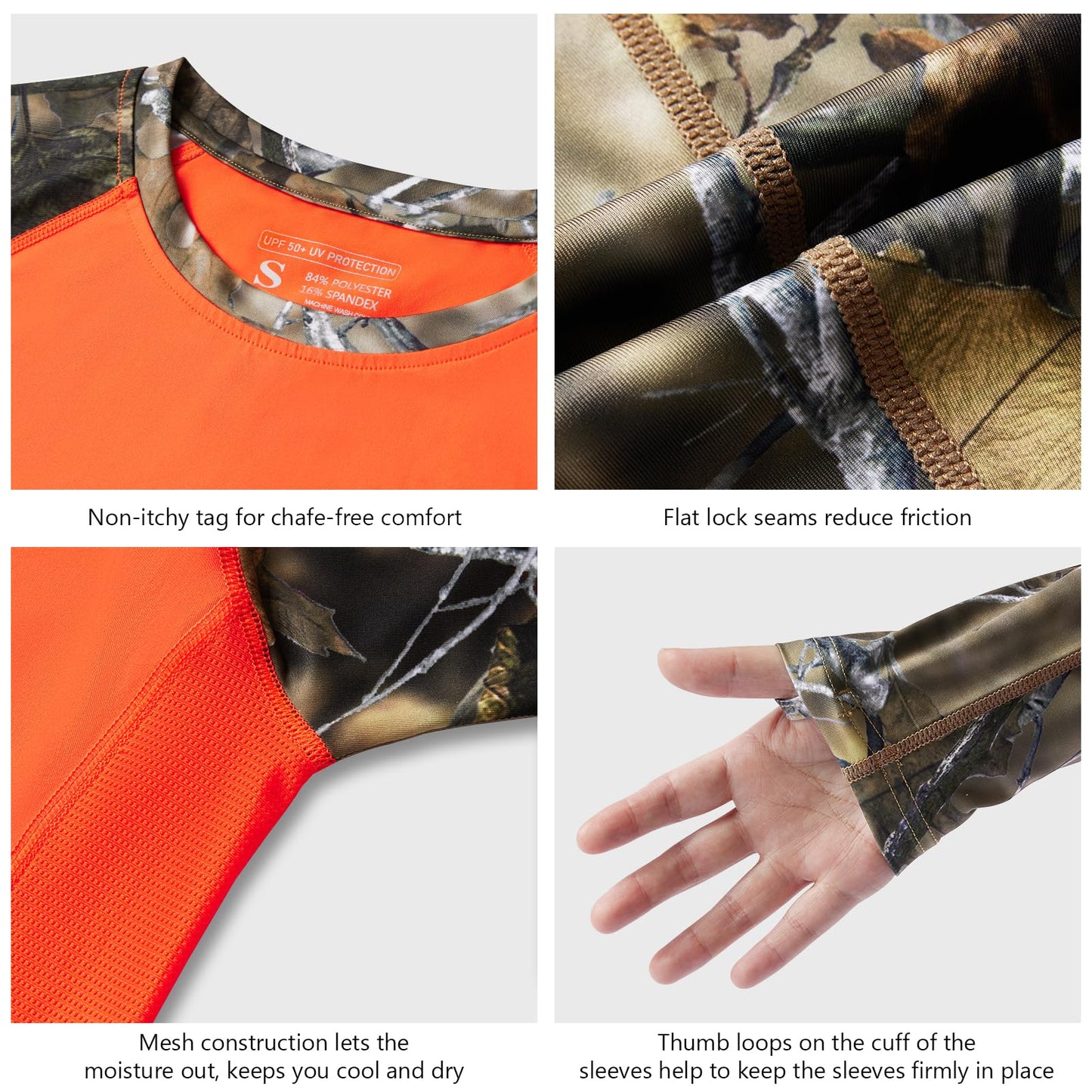 BASSDASH Women’s Camo Hunting Shirt Long Sleeve UPF 50+ Sun Protection Performance Tee Fishing Hiking