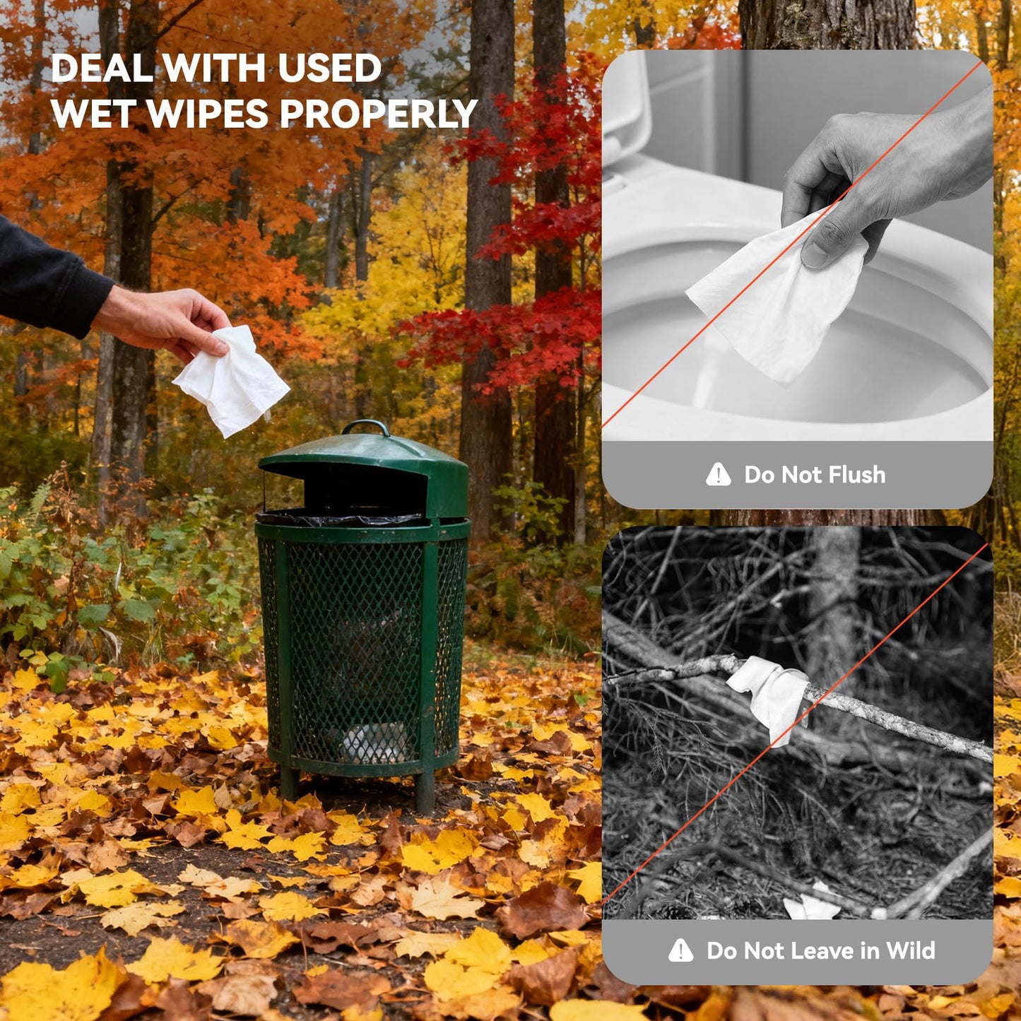 GearOZ Scent Elimination Field Wet Wipe for Hunting, Unscented Moist Field Wipe for Reducing Human Odor/Field Dressing Cleaning, Alcohol-Free (24 Sheet)