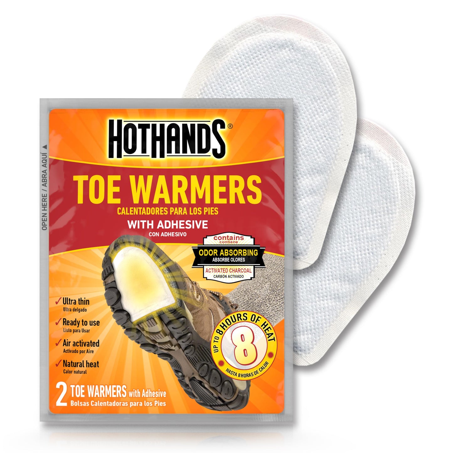 HotHands Toe, Hand, & Body Warmer Variety Pack - Long Lasting Safe Natural Odorless Air Activated Warmers,Beige
