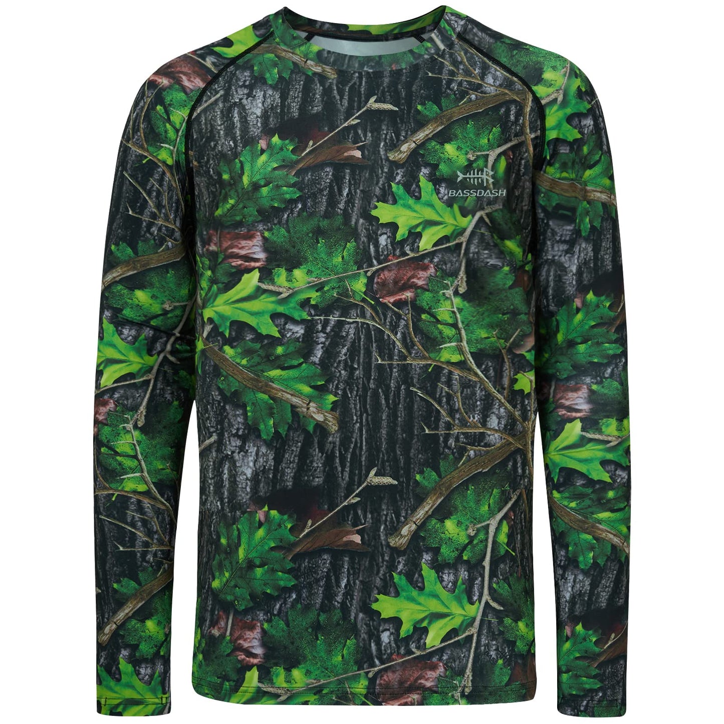 BASSDASH Men's Hunting Camo Performance Long Sleeve Shirt Fishing UPF50+ FS13M