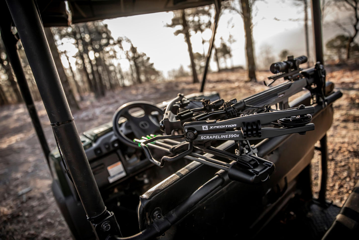 Xpedition Archery Scrapeline 390X Crossbow, 6.7LB 390 Feet Per Second Compound Crossbow Package with 4X32 Scope