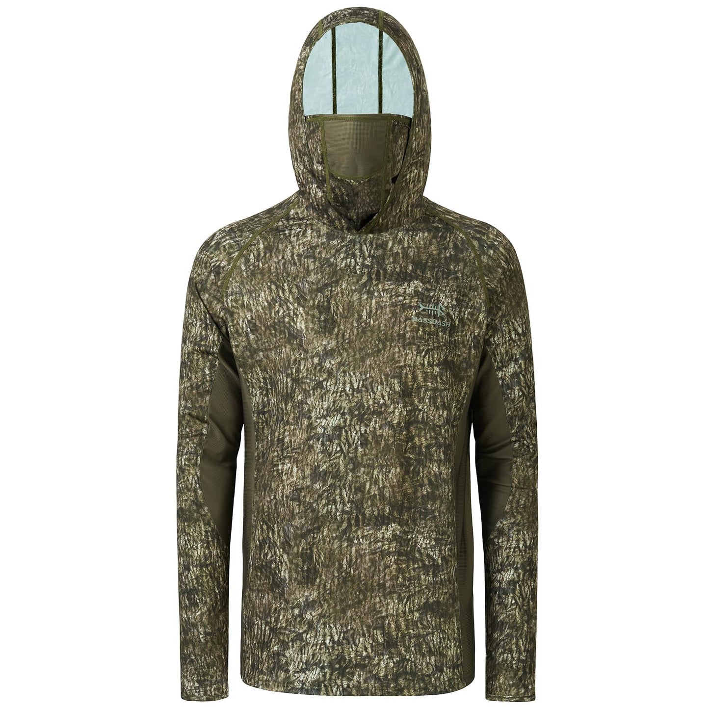 BASSDASH UPF 50+ Men’s Hunting Shirts with Mask Long Sleeve Camo Fishing Hoodie