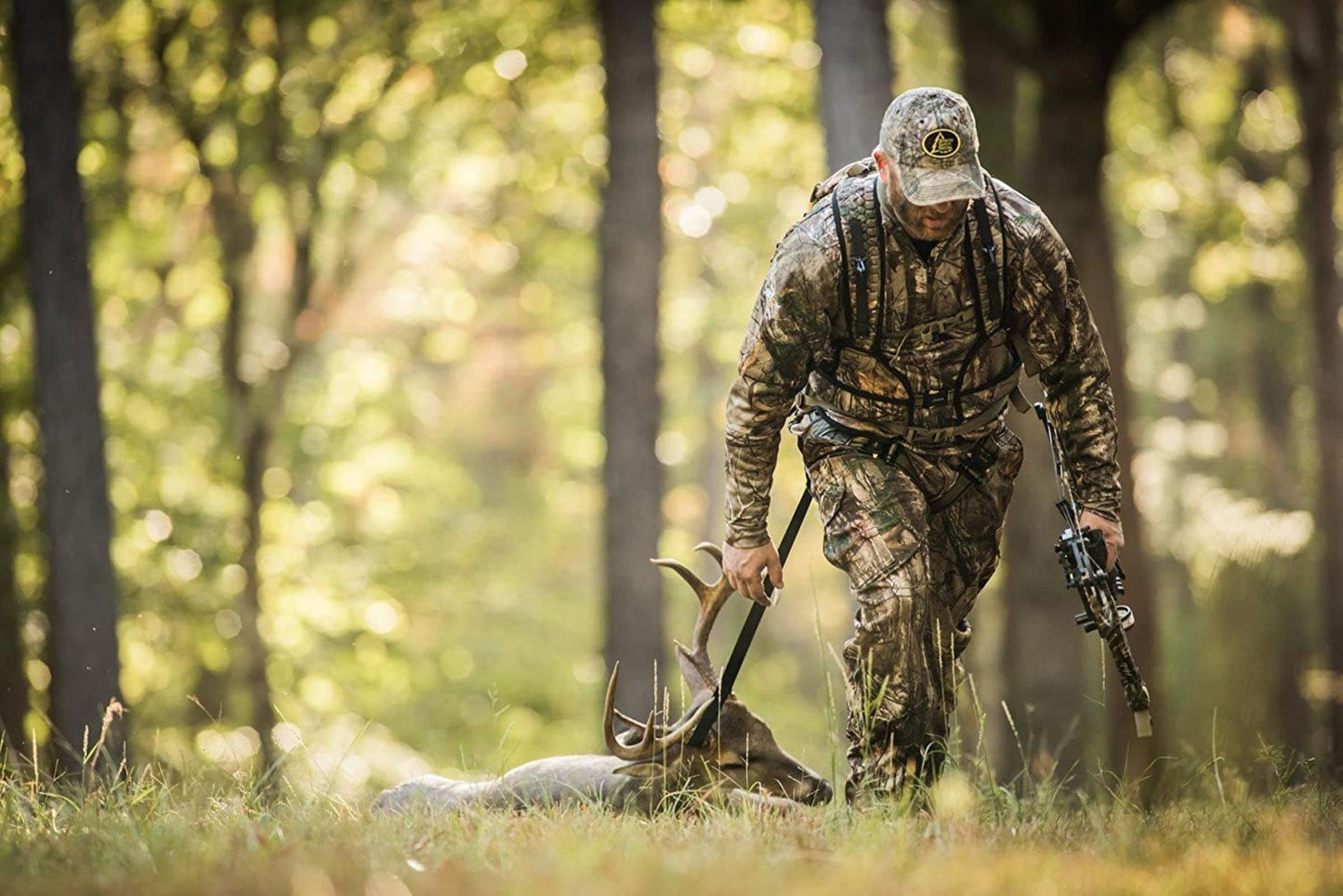 Hunter Safety System X-1 Bow-Hunter Harness for Tree-Stand Hunting, Lightweight Comfortable Safe All-Season Great Mobility, Large/X-Large, Camo