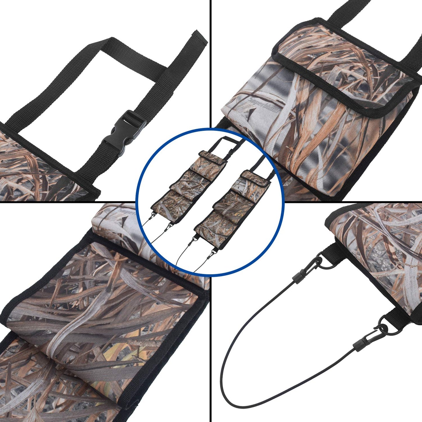 MYDAYS Seat Back Gun Rack, Gun Sling Bag, Camo Front Seat Gun Organizer Holder for Hunting Rifles/Shotguns(Camo)