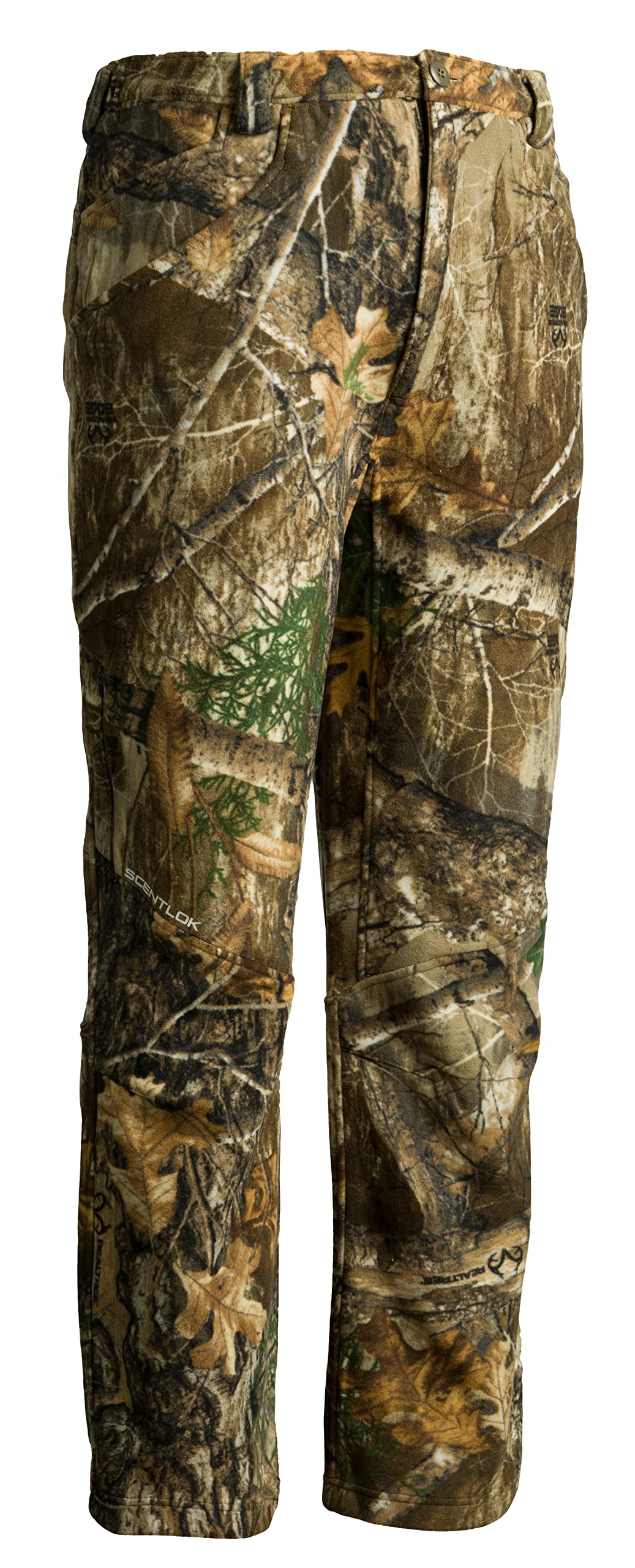 ScentLok Stealth Midweight Fleece Scent Control Camo Hunting Pants for Men (Realtree Edge, Large)