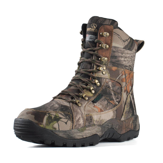 R RUNFUN Men's 8" Waterproof Lightweight Hunting Boots Camo Insulated Hiking Boots, 200g Thinsulate(RF001-8C2,Size10)