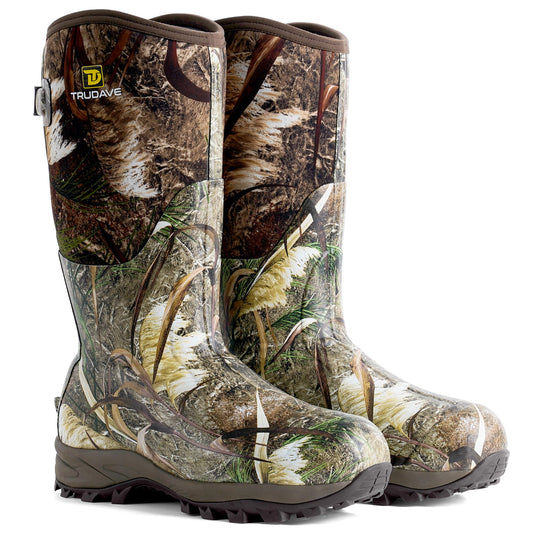 Trudave 6mm Hunting Boots for Men,Waterproof Insulated Rubber Boots,Provide Warmth and protection for Outdoor Hunting(800g Insulated)