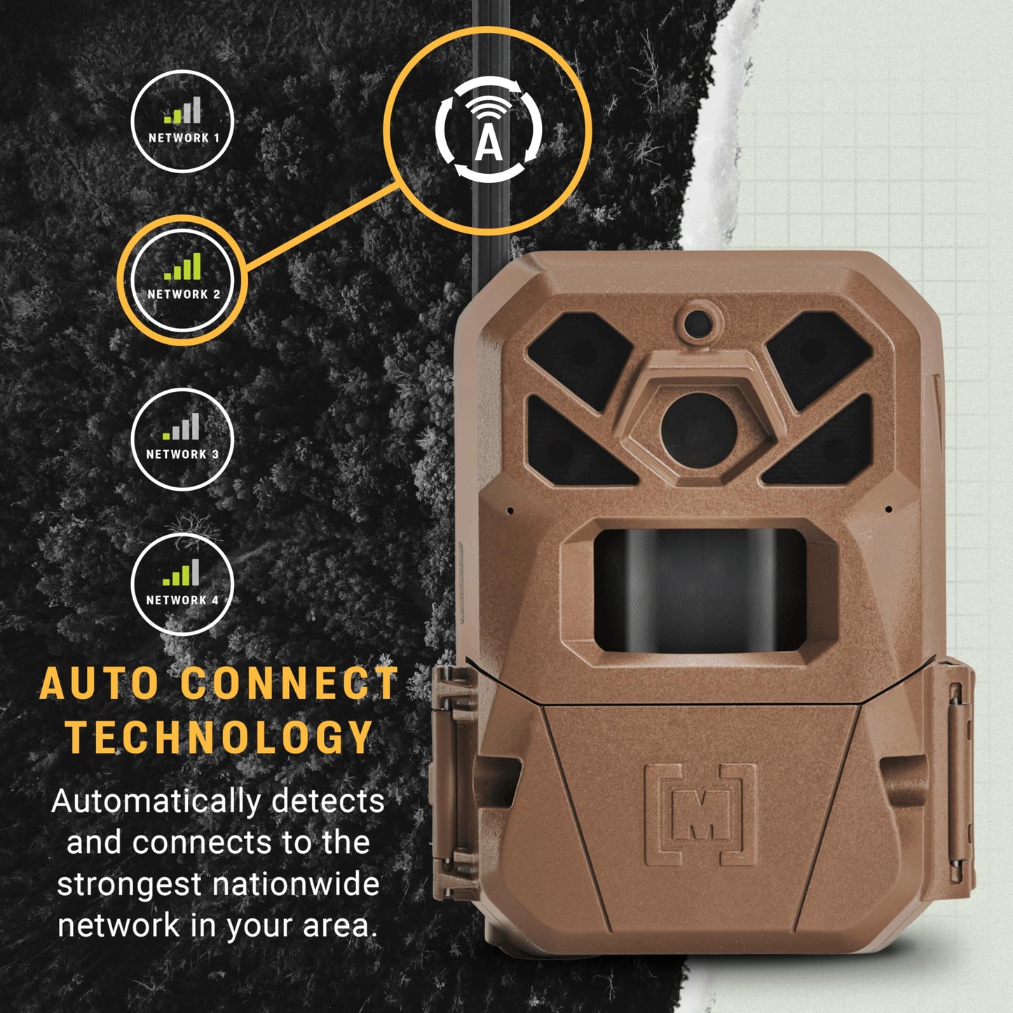 Moultrie Edge 2 Cellular Trail Camera - Auto Connect Nationwide 4G LTE - On Demand 36MP Photo - 1080P Video with HD Audio - 100 Ft Detection Range - Low Glow Flash