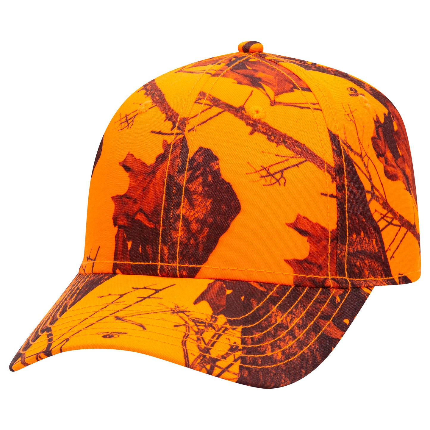 Custom Hat Add Your Own Text Embroidered Adjustable Size Curved Bill Cap (MO Camo-Blaze)
