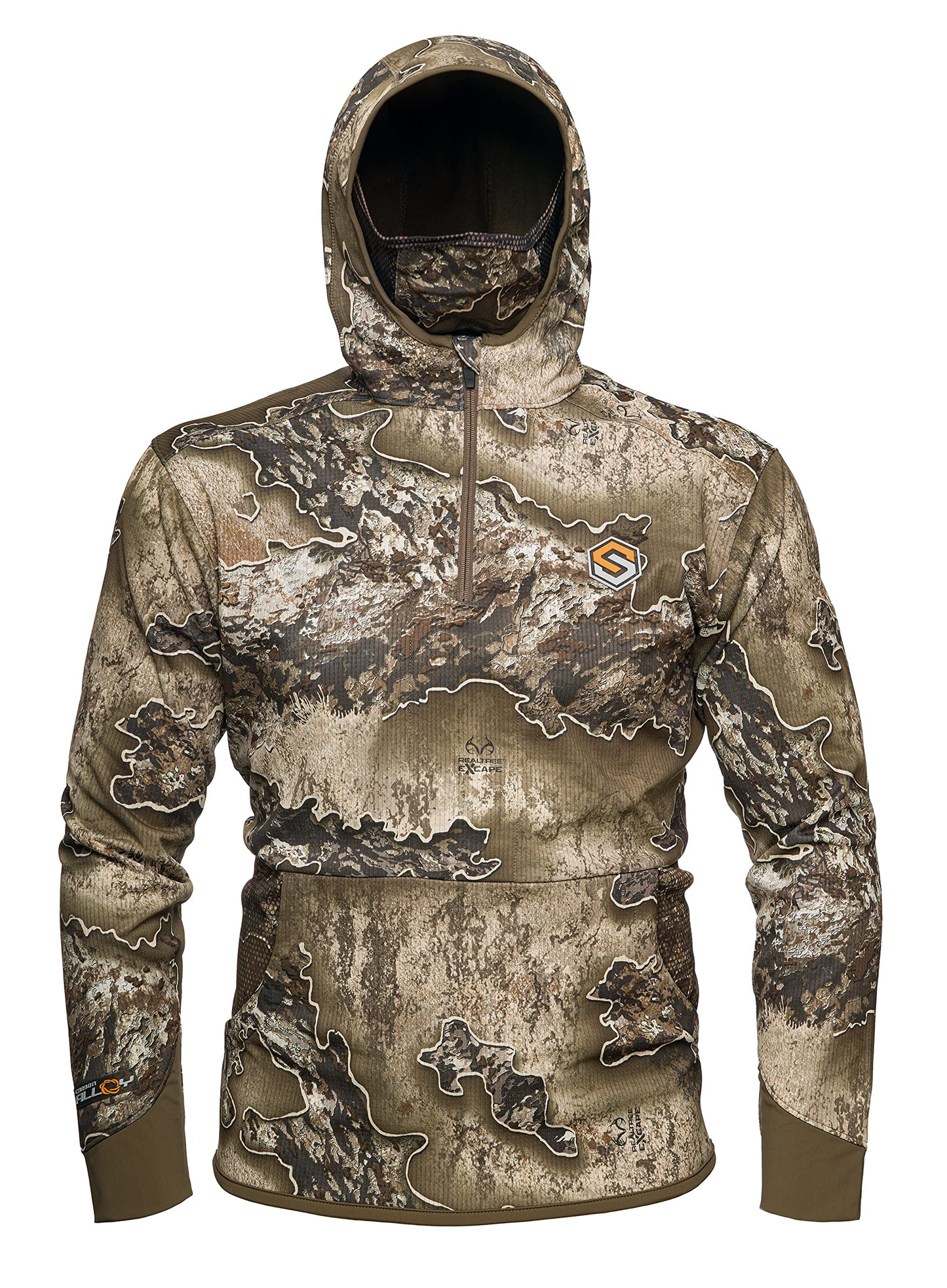 ScentLok Savanna Aero Raid Lightweight Odor Control Camo Hunting Hoodie for Men (Realtree Excape, Large)