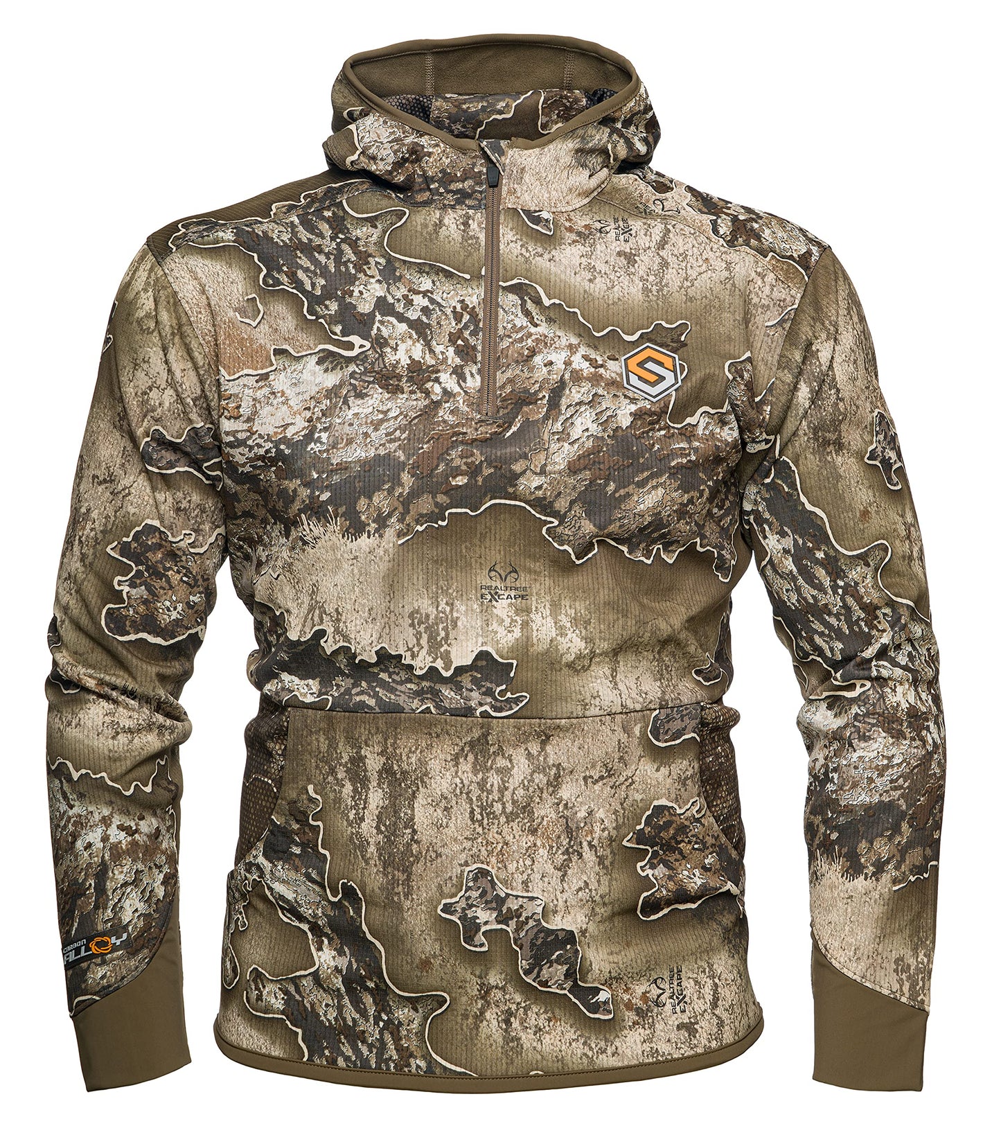 ScentLok Savanna Aero Raid Lightweight Odor Control Camo Hunting Hoodie for Men (Realtree Excape, Large)
