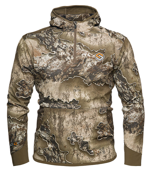ScentLok Savanna Aero Raid Lightweight Odor Control Camo Hunting Hoodie for Men (Realtree Excape, Large)